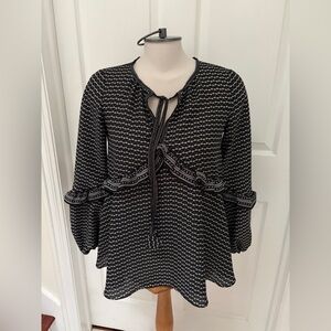 Max Studio Black and White Patterned Blouse